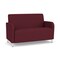 Lesro Siena Lounge Reception Loveseat, Brushed Steel, OH Wine Upholstery SN1501 - alternate 1
